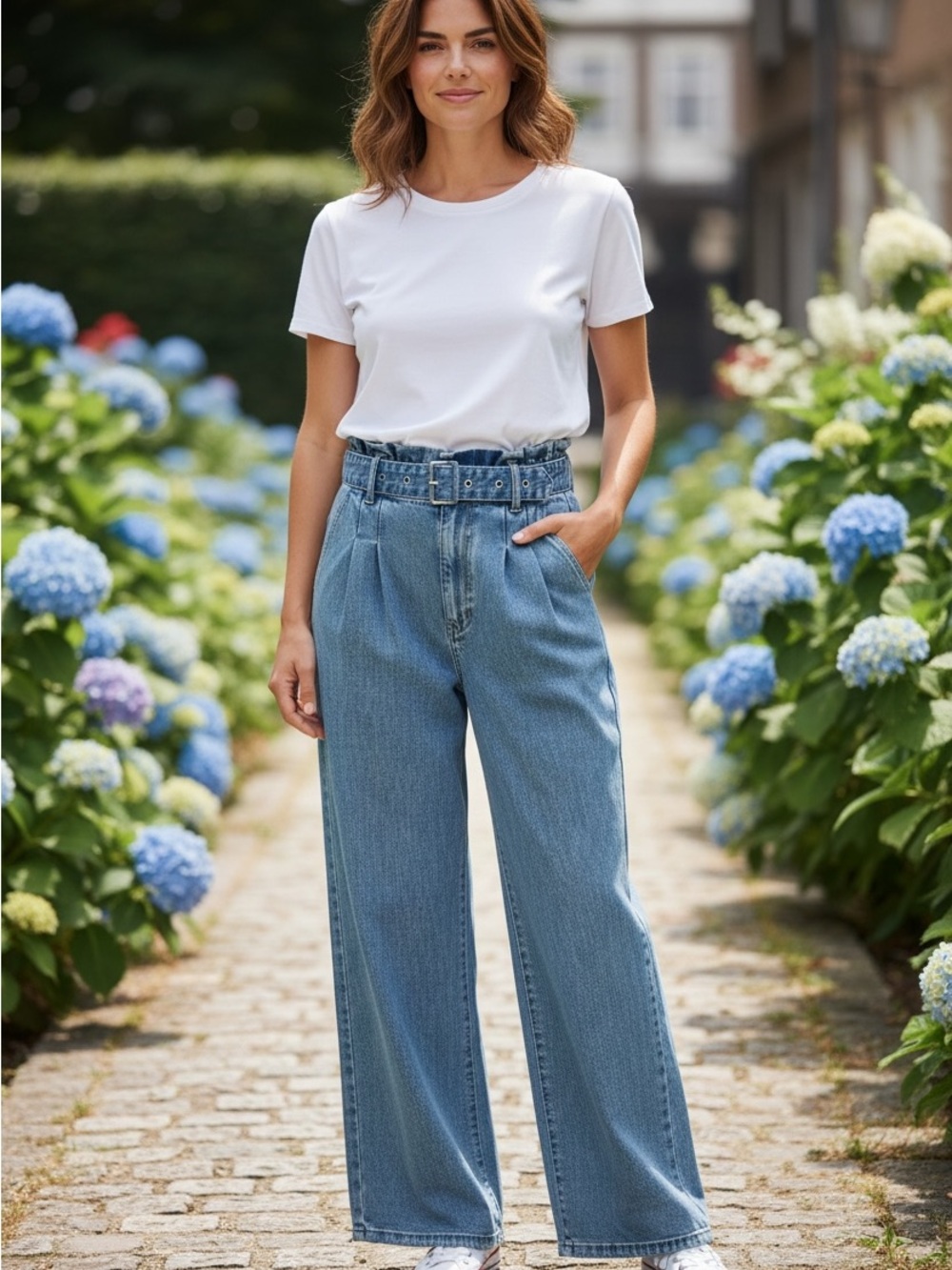 Revival Women’s Light Blue Wide Leg Jeans